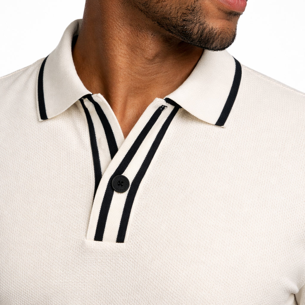 Premium men's polo shirt - perfectly fitted pique cotton - classic straight sleeves in a comfortable summer fabric