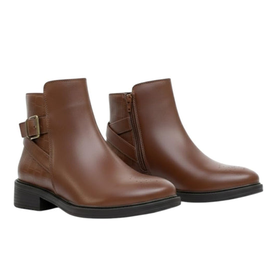 Stylish women's short ankle boots in imported leather - available in various sizes and colors