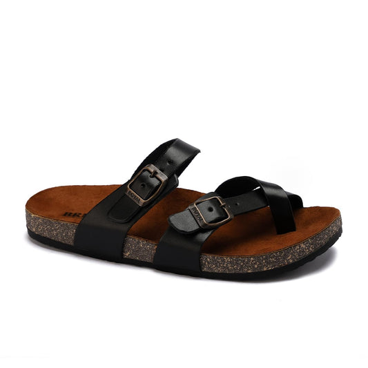 Men genuine leather slipper fashion casual look - Anti-slip - Code 100