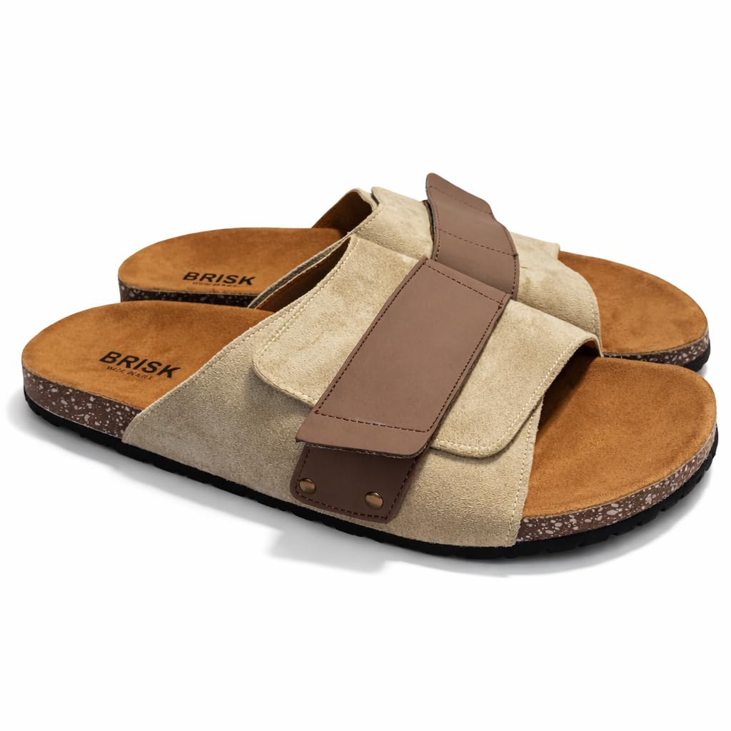 Men’s Comfortable Slippers with a Modern Design – Orthopedic Heel and Anti-Slip Sole – Ideal for Walking and Daily Wear.
