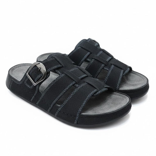 Men genuine leather slipper fashion casual look - Anti-slip - Code M34