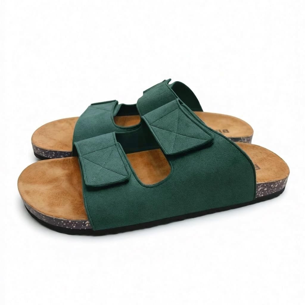 Men genuine leather slipper fashion casual look - Anti-slip - Code 117