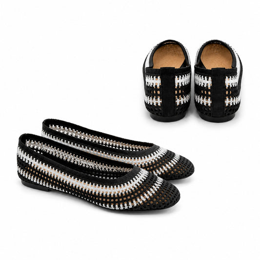 Women's Woven Ballet Flats – Code T4