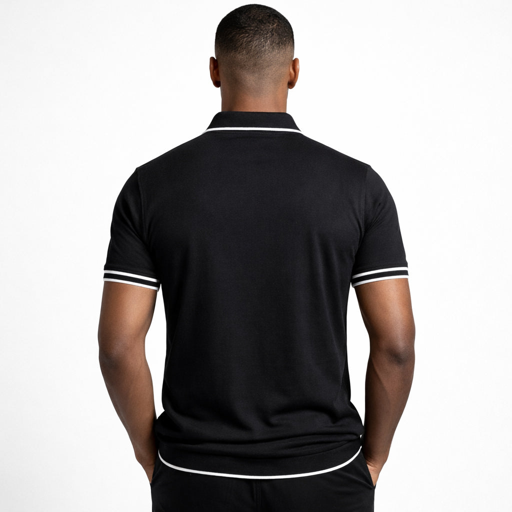 Premium men's polo shirt - perfectly fitted pique cotton - classic straight sleeves in a comfortable summer fabric