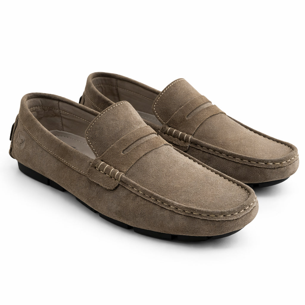 Men's loafer shoes in genuine suede leather – style and comfort, Baby Day