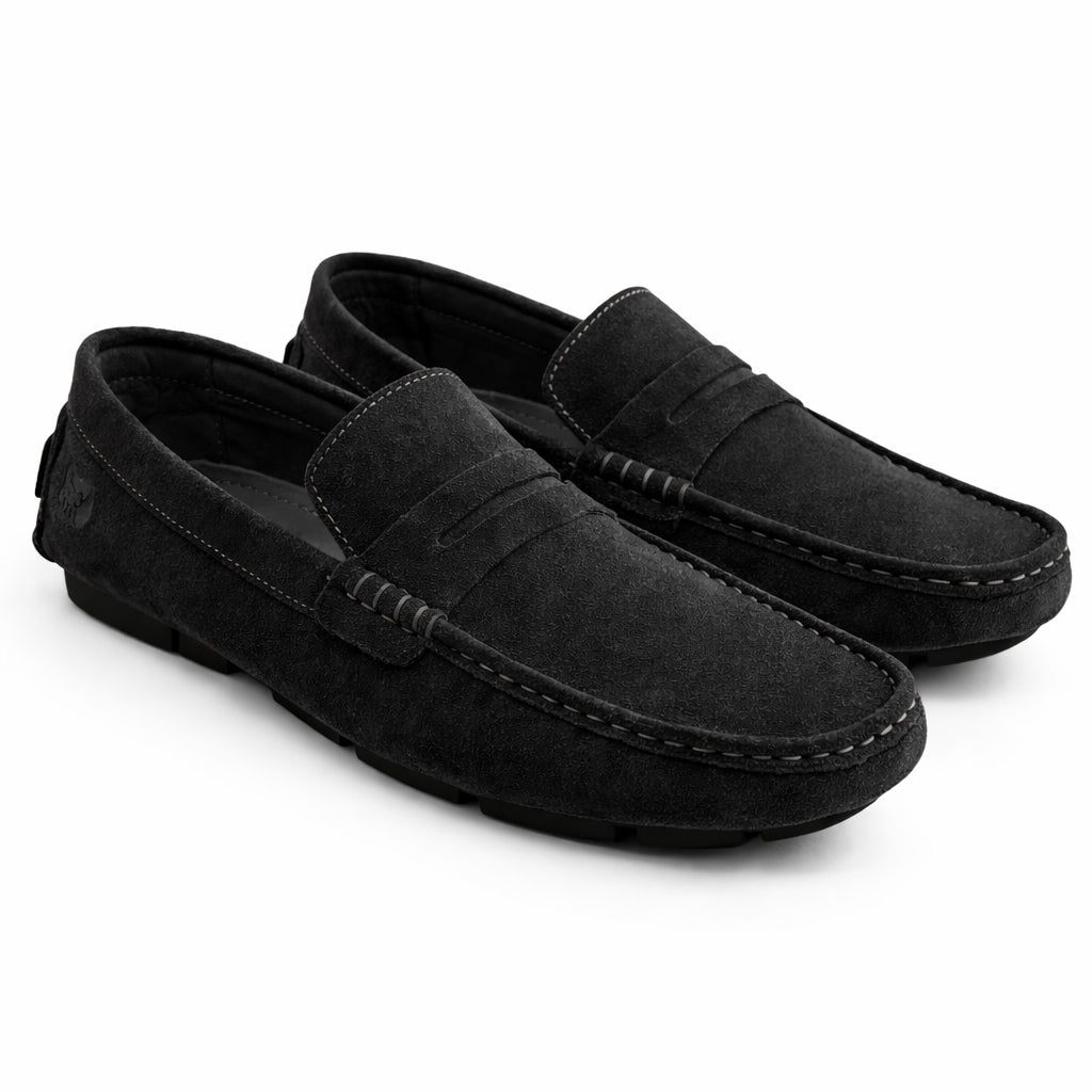 Men's loafer shoes in genuine suede leather – style and comfort, Baby Day