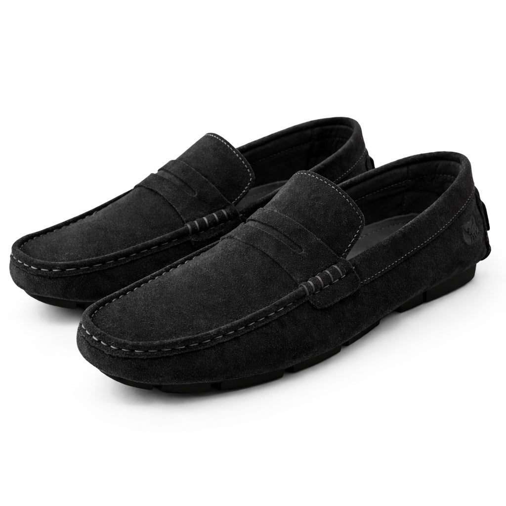 Men's loafer shoes in genuine suede leather – style and comfort, Baby Day