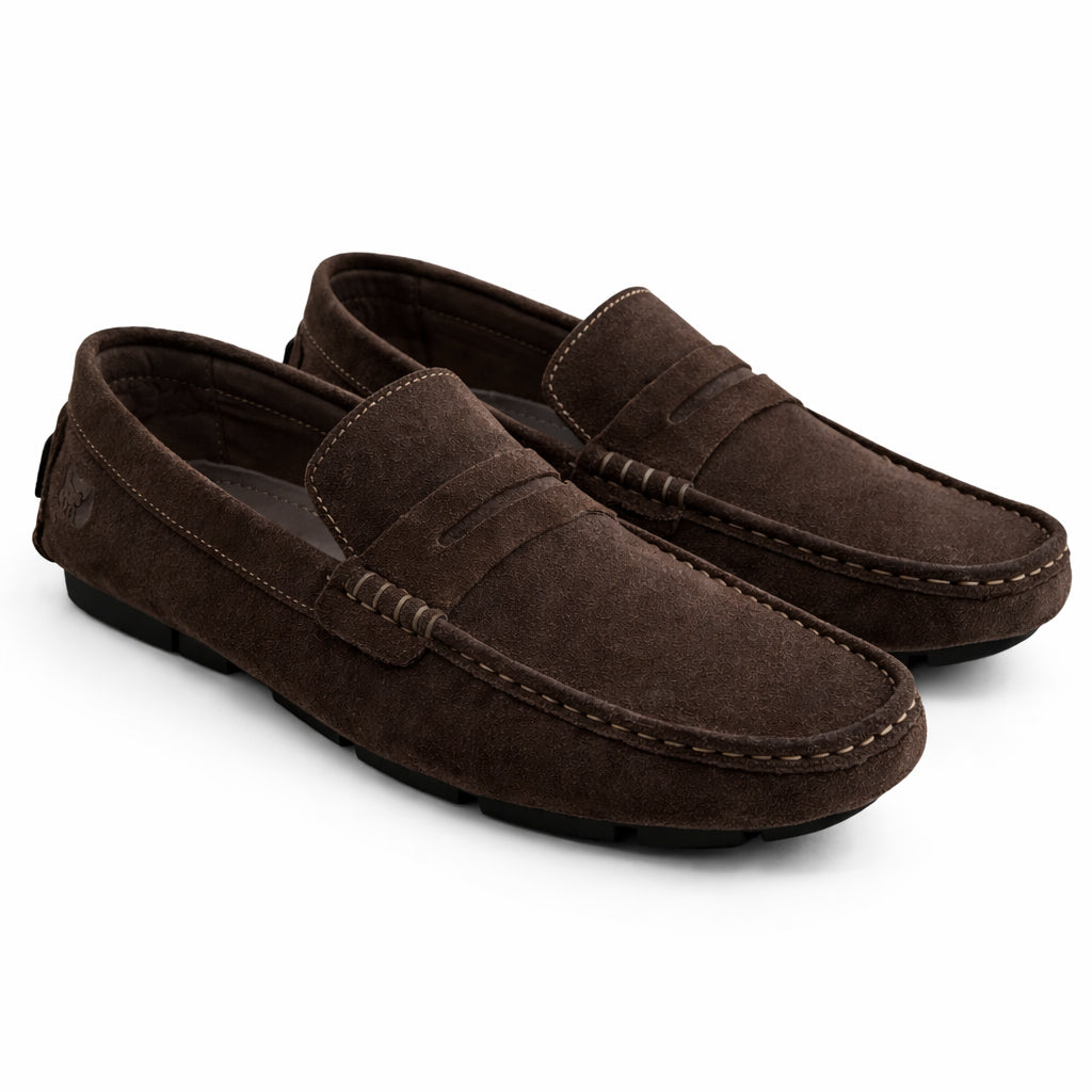 Men's loafer shoes in genuine suede leather – style and comfort, Baby Day