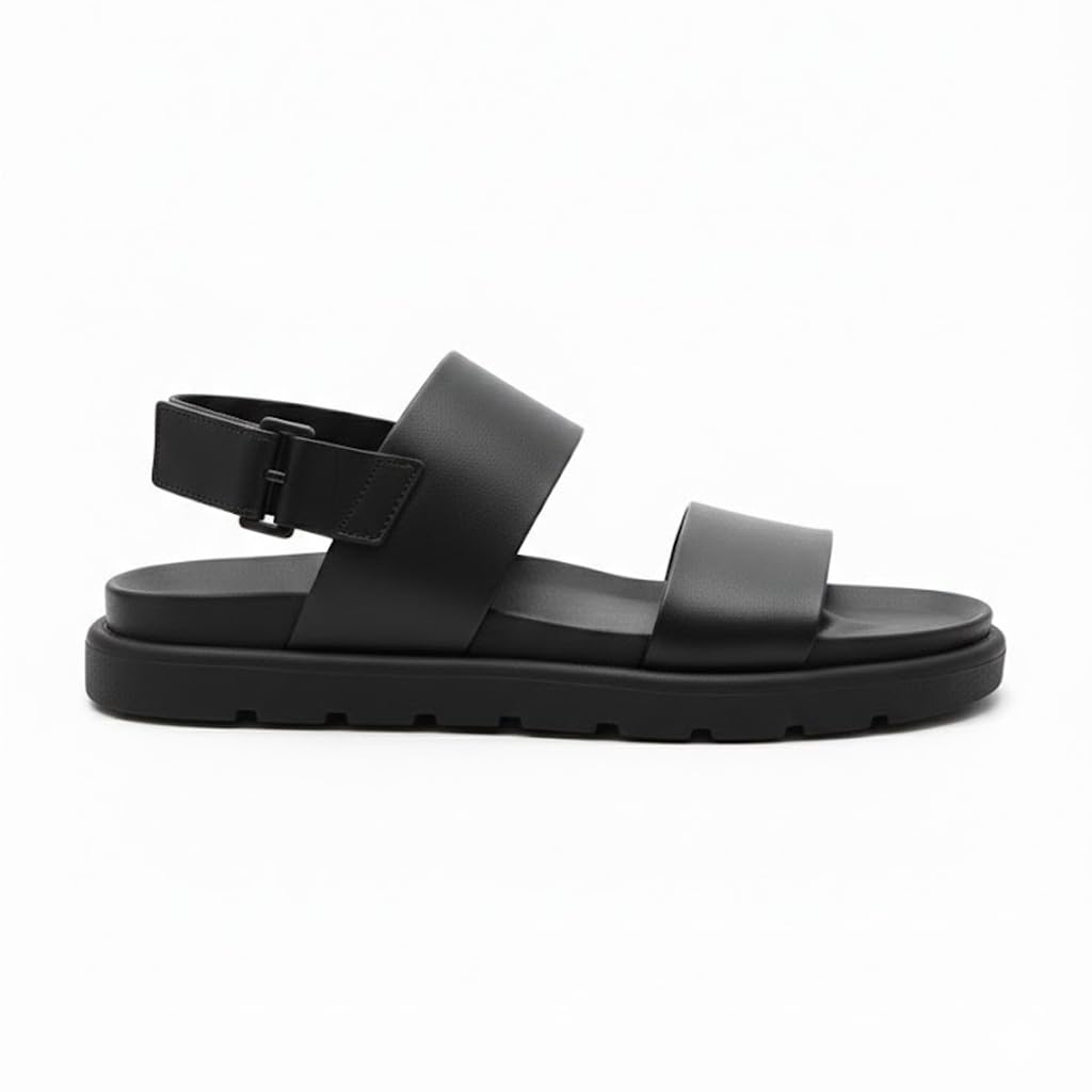Men genuine leather slipper fashion casual look - Anti-slip  - Code 904