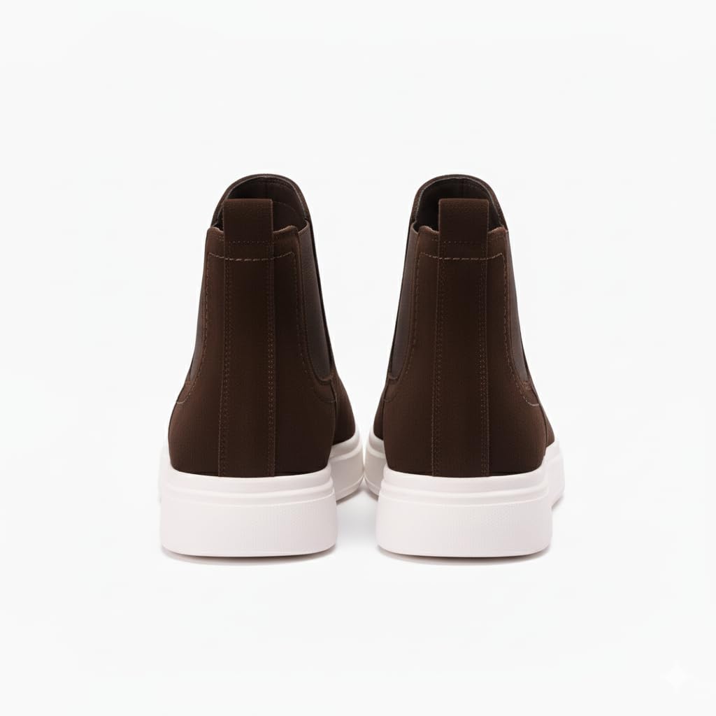 Comfortable men's shoes made of genuine suede leather with a Turkish rubber sole.