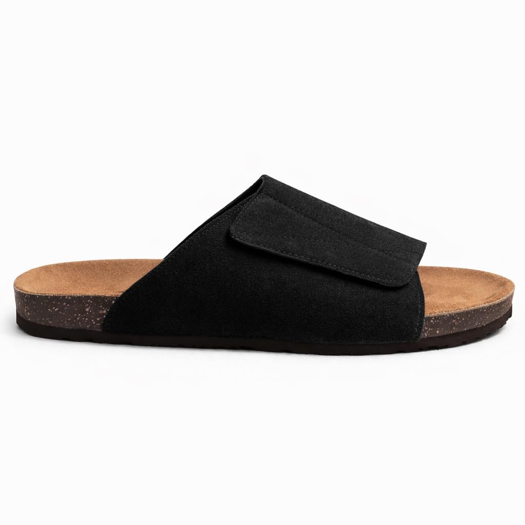 Men’s orthopedic sandals with a wide adjustable strap – rubber footprint sole that supports the foot arch and is lightweight – ideal for daily and summer use.   - 106