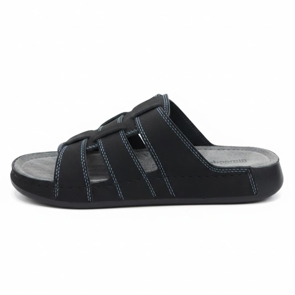 Men genuine leather slipper fashion casual look - Anti-slip  - Code M34