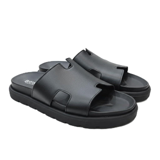 Men genuine leather slipper fashion casual look - Anti-slip  - Code 5000