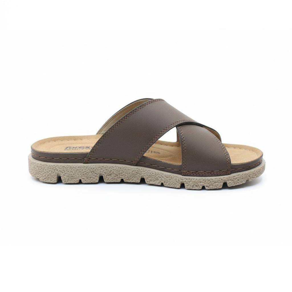 Men genuine leather slipper fashion casual look - Anti-slip  - Code 1400