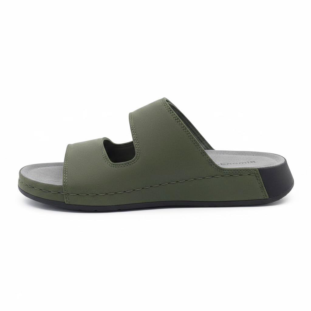 Men genuine leather slipper fashion casual look - Anti-slip-  Code M35