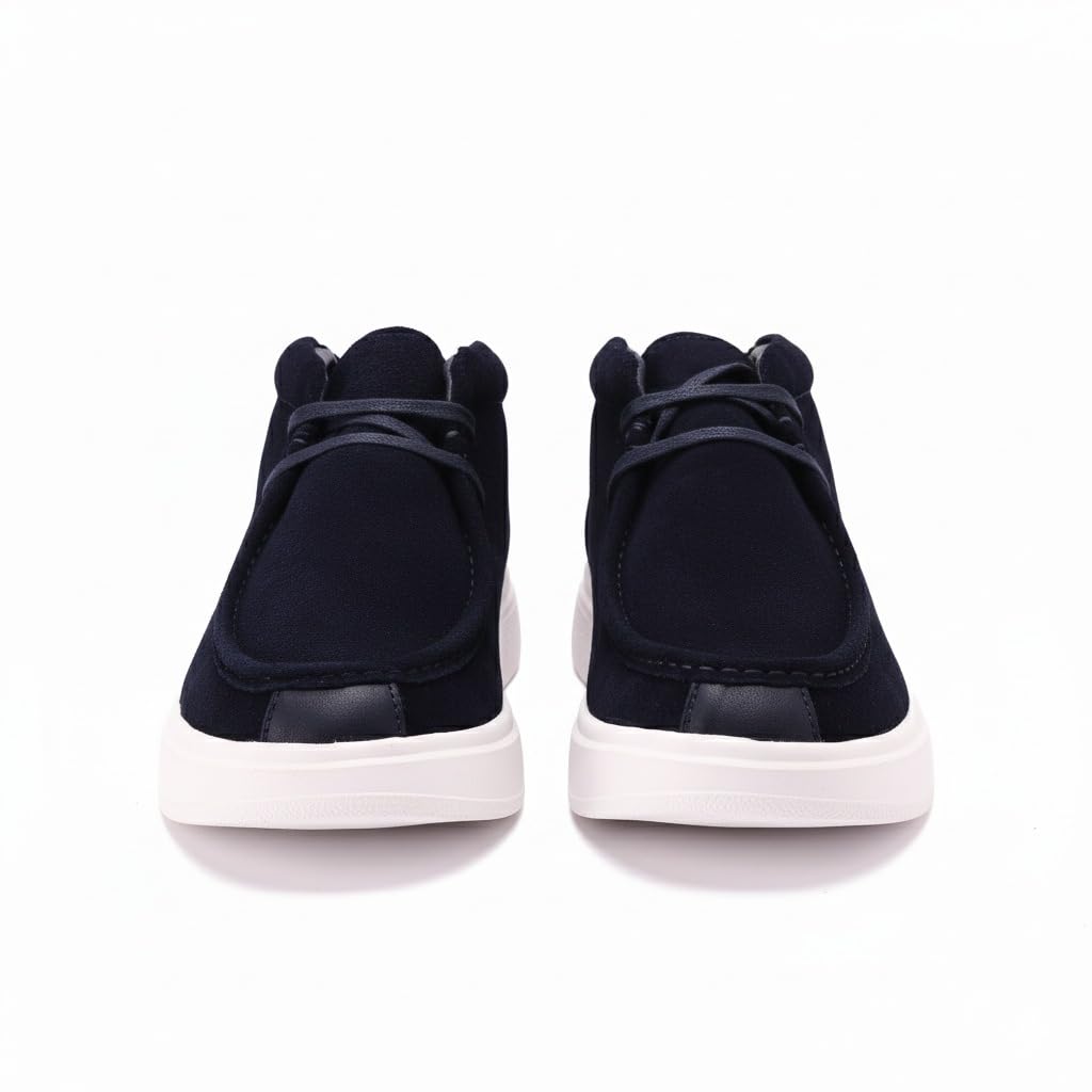 Men's elegant lace-up shoes made of genuine suede leather - equipped with a comfortable Turkish rubber sole