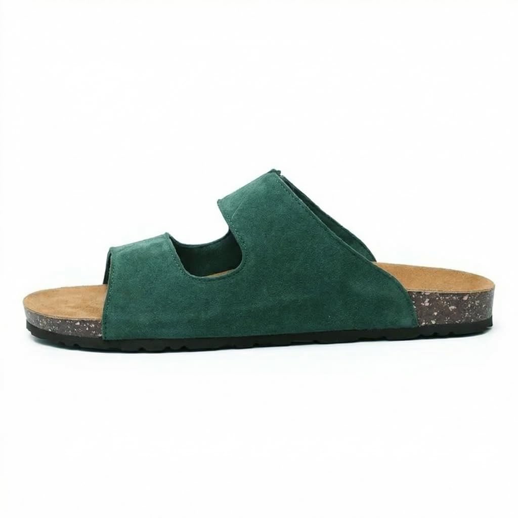 Men genuine leather slipper fashion casual look - Anti-slip  -  Code 117