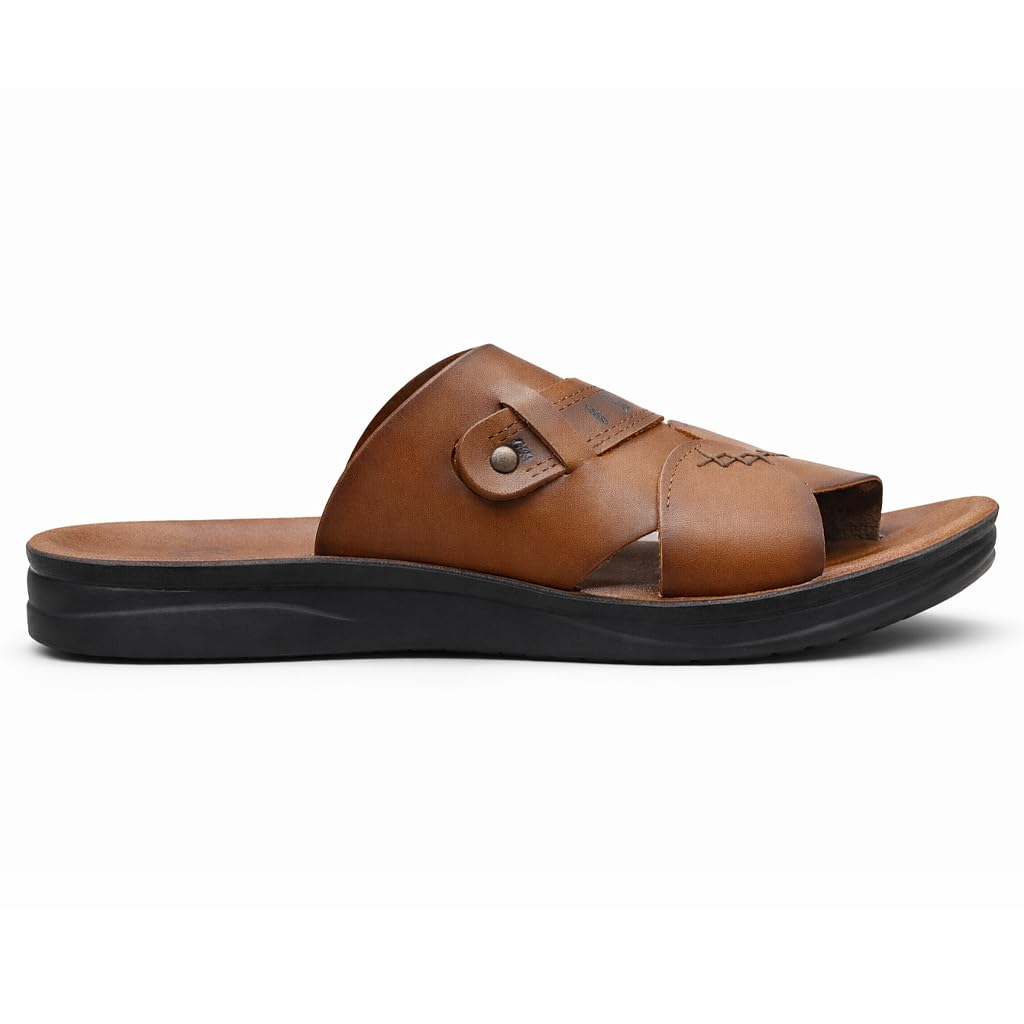 Men Leather Slippers – Modern Multi-Strap Design with Comfortable Anti-Slip Sole – Perfect for Daily Use and Summer  - 309