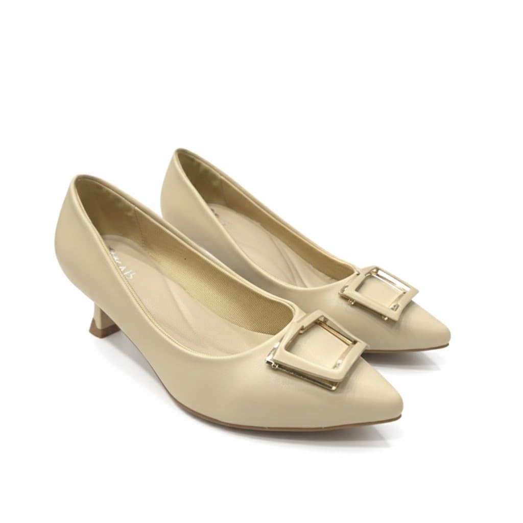 Women's low-heeled shoes with a classic chic design - comfortable, slip-resistant sole