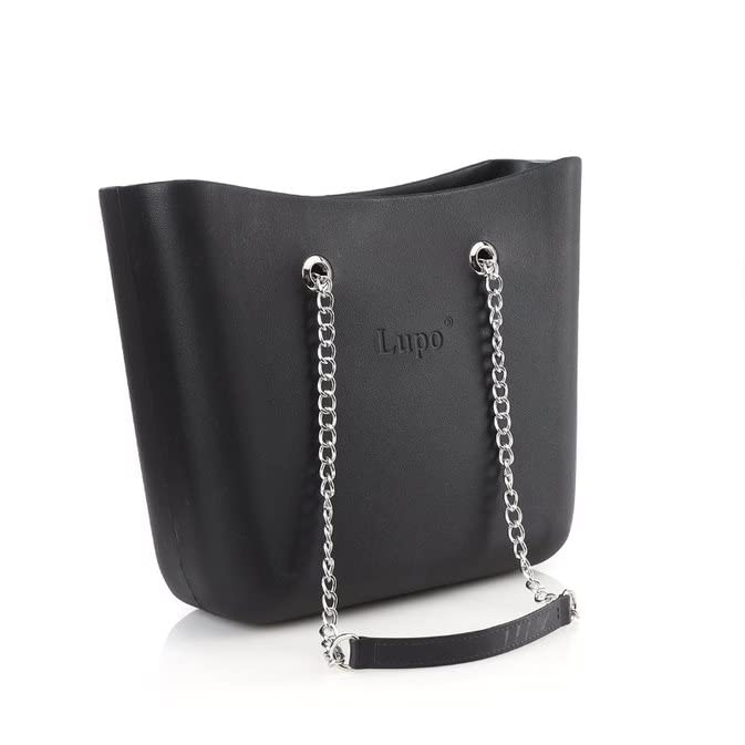 ITALIANO Women pure plastic handbag for rain walking and a hand chain - hb-IT-B