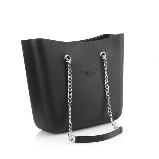 ITALIANO Women pure plastic handbag for rain walking and a hand chain - hb-IT-B