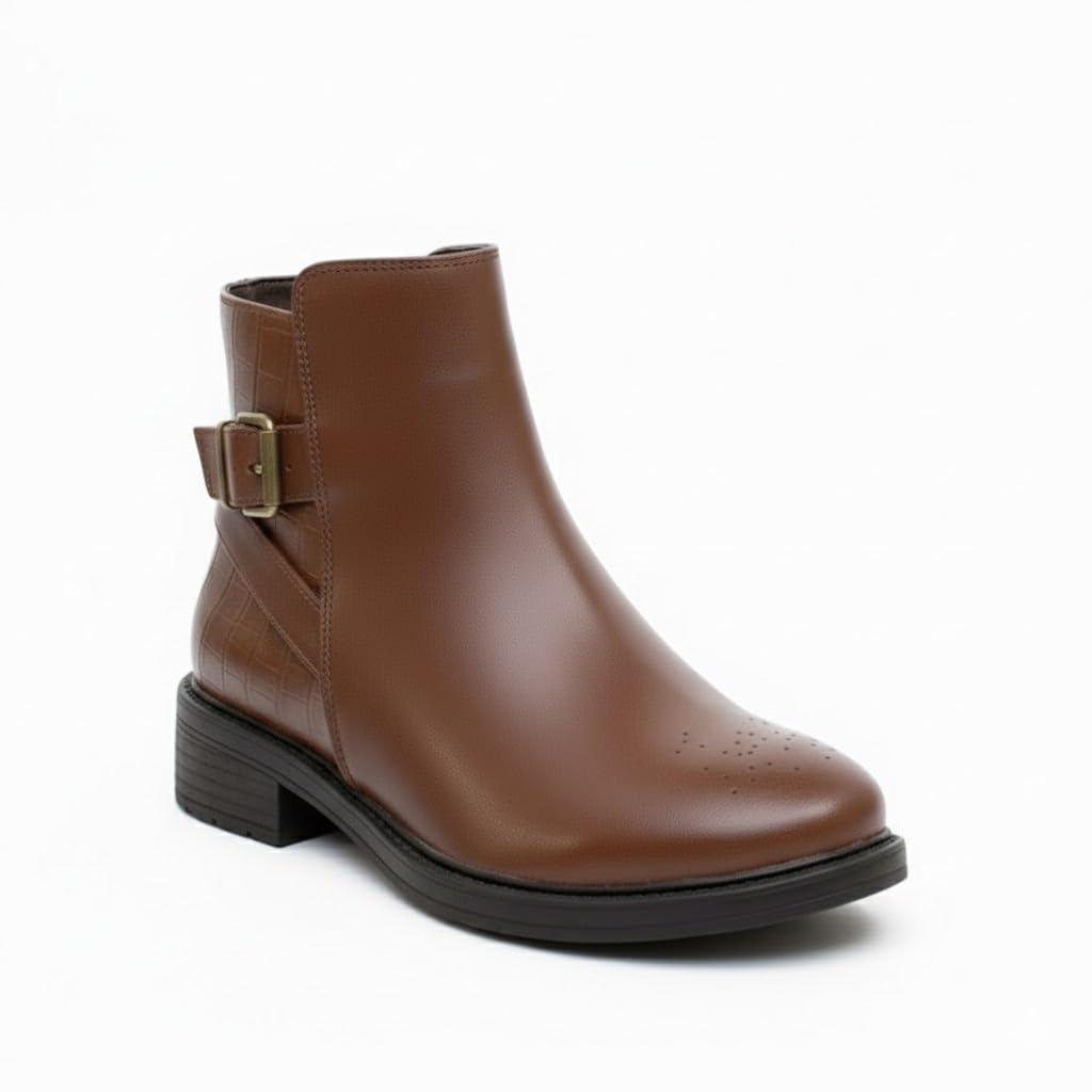 Stylish women's short ankle boots in imported leather - available in various sizes and colors