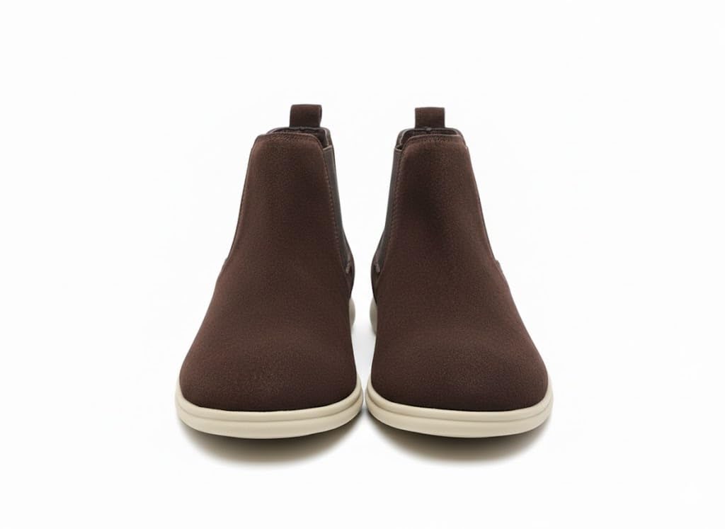 Comfortable men's half-boots made of suede with a comfortable sole.
