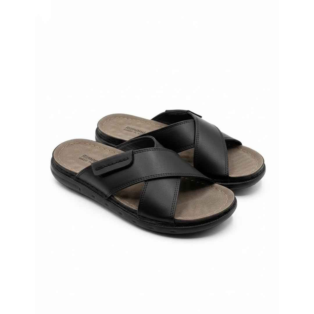 Men genuine leather slipper fashion casual look - Anti-slip  - Code 810