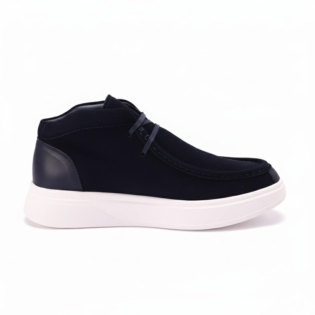 Men's elegant lace-up shoes made of genuine suede leather - equipped with a comfortable Turkish rubber sole