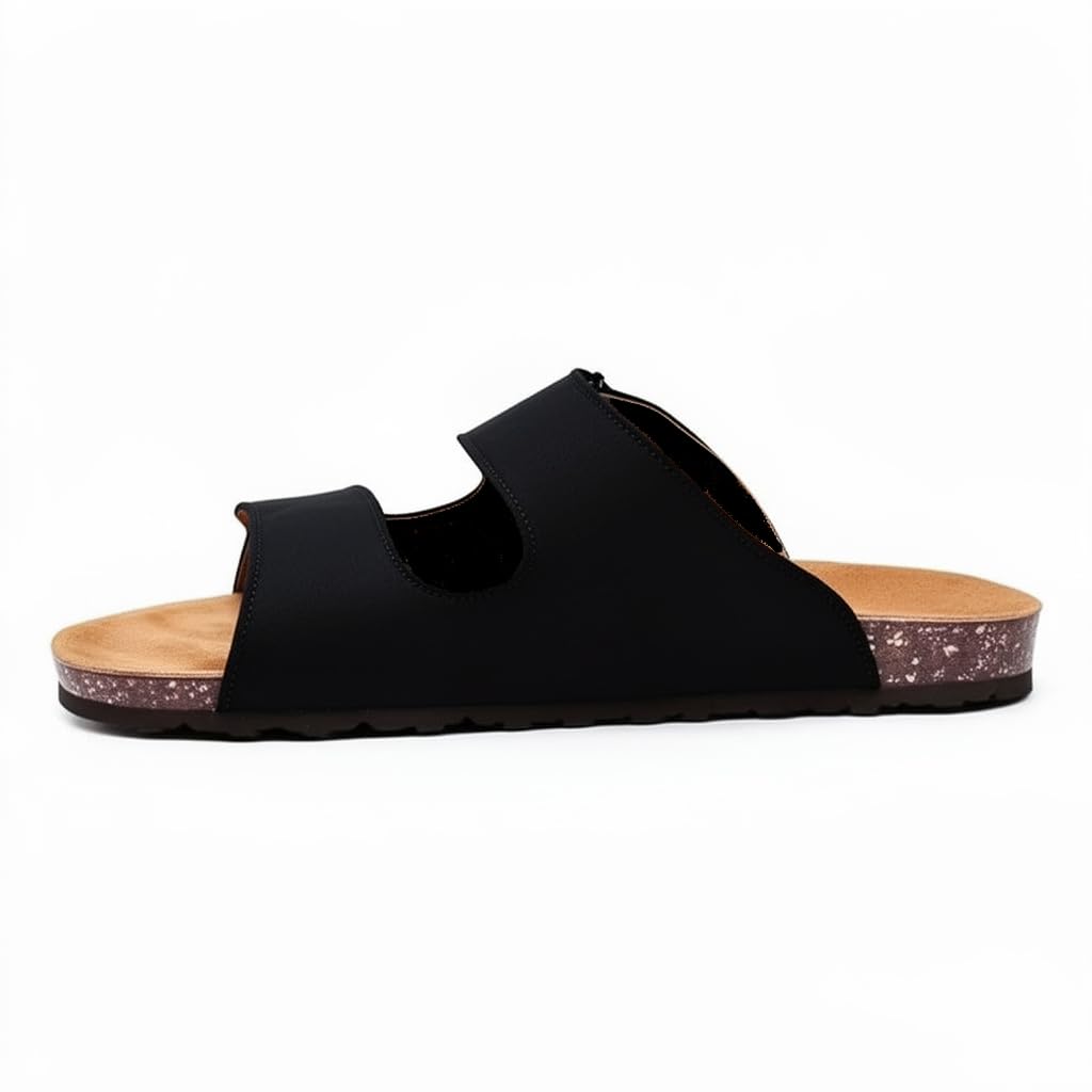 Men genuine leather slipper fashion casual look - Anti-slip  -  Code 117