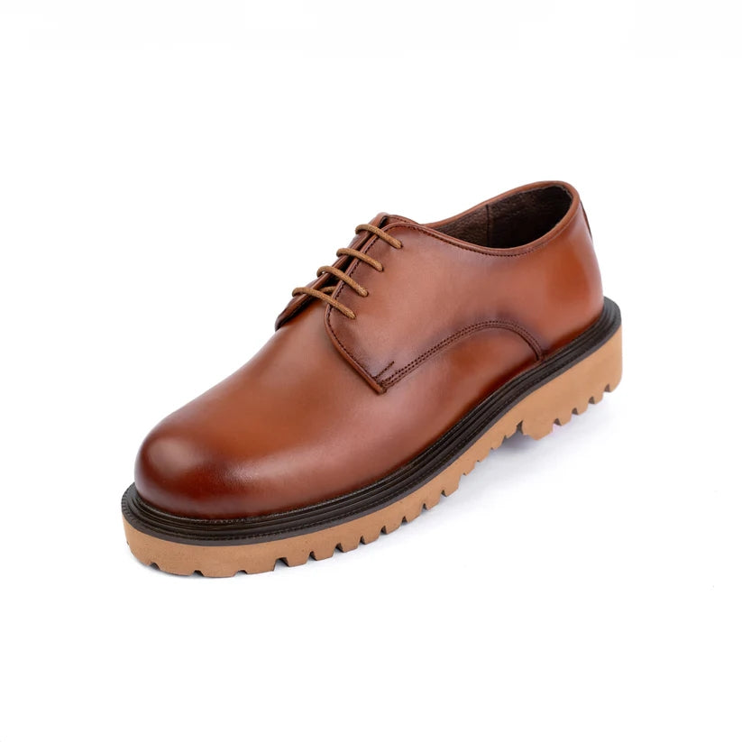Men's genuine leather shoes with a lightweight and comfortable EVA sole - available in various colors and sizes