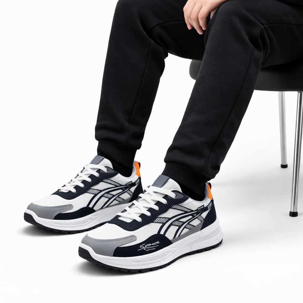 Men’s Comfortable Sports Sneakers with a Modern Design – Lightweight Shoes for Walking, Running, and Daily Use with an Anti-Slip Sole.