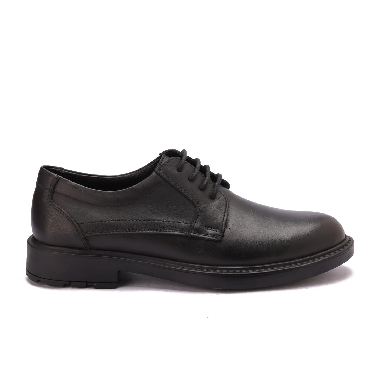 Men's genuine leather lace-up shoes with a non-slip rubber sole