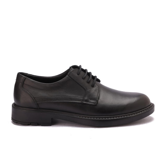 Men's genuine leather lace-up shoes with a non-slip rubber sole