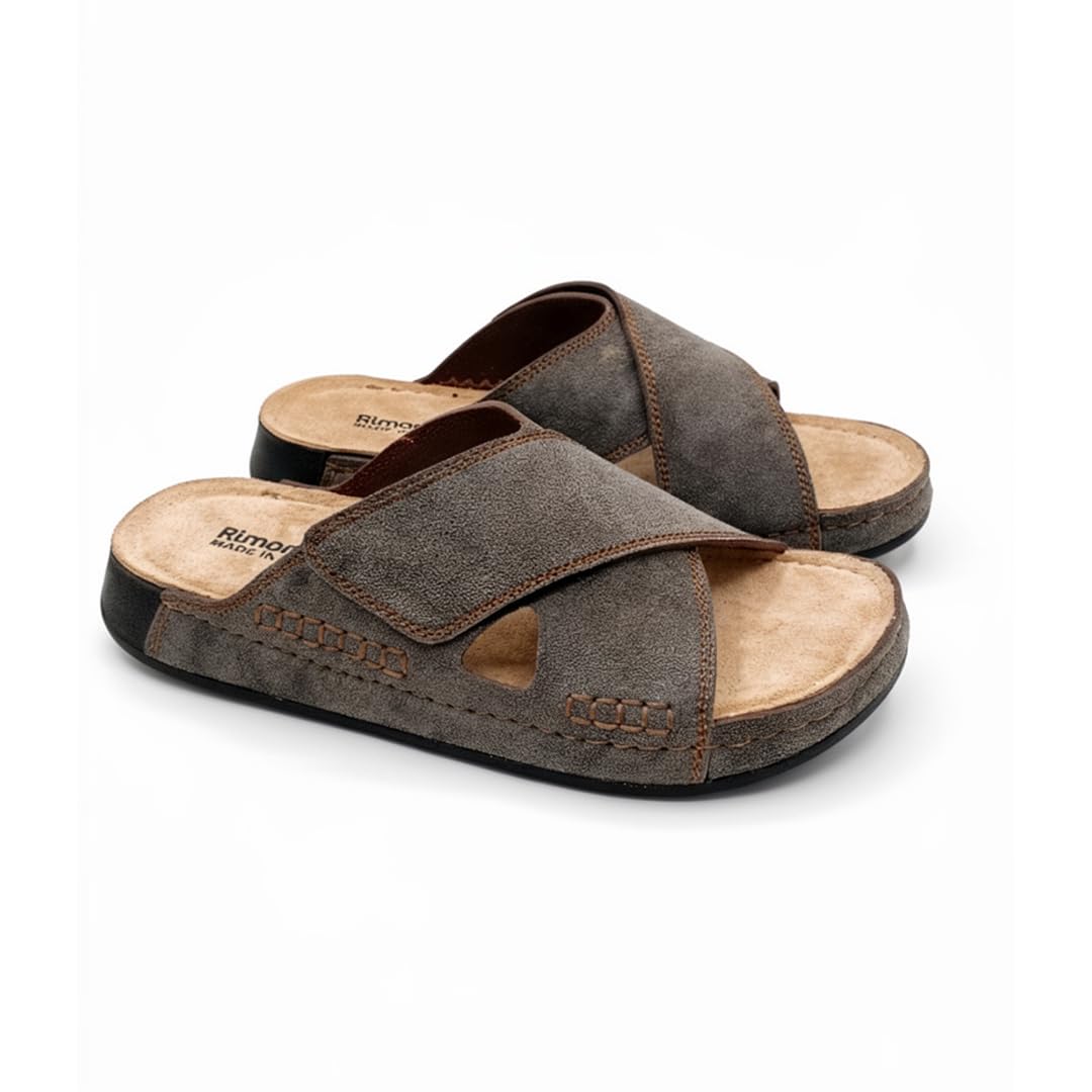 Men genuine leather slipper fashion casual look - Anti-slip  - Code M37