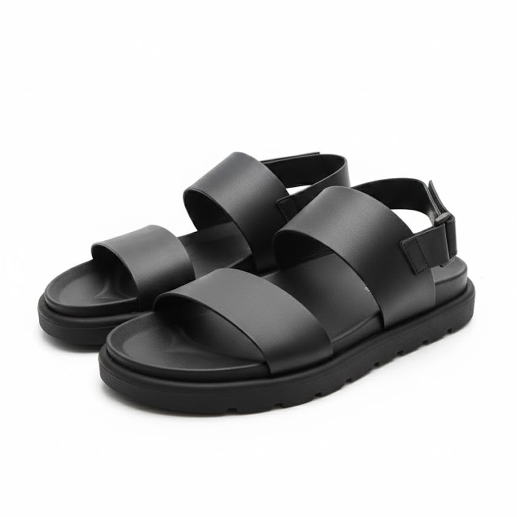 Men genuine leather slipper fashion casual look - Anti-slip  - Code 904
