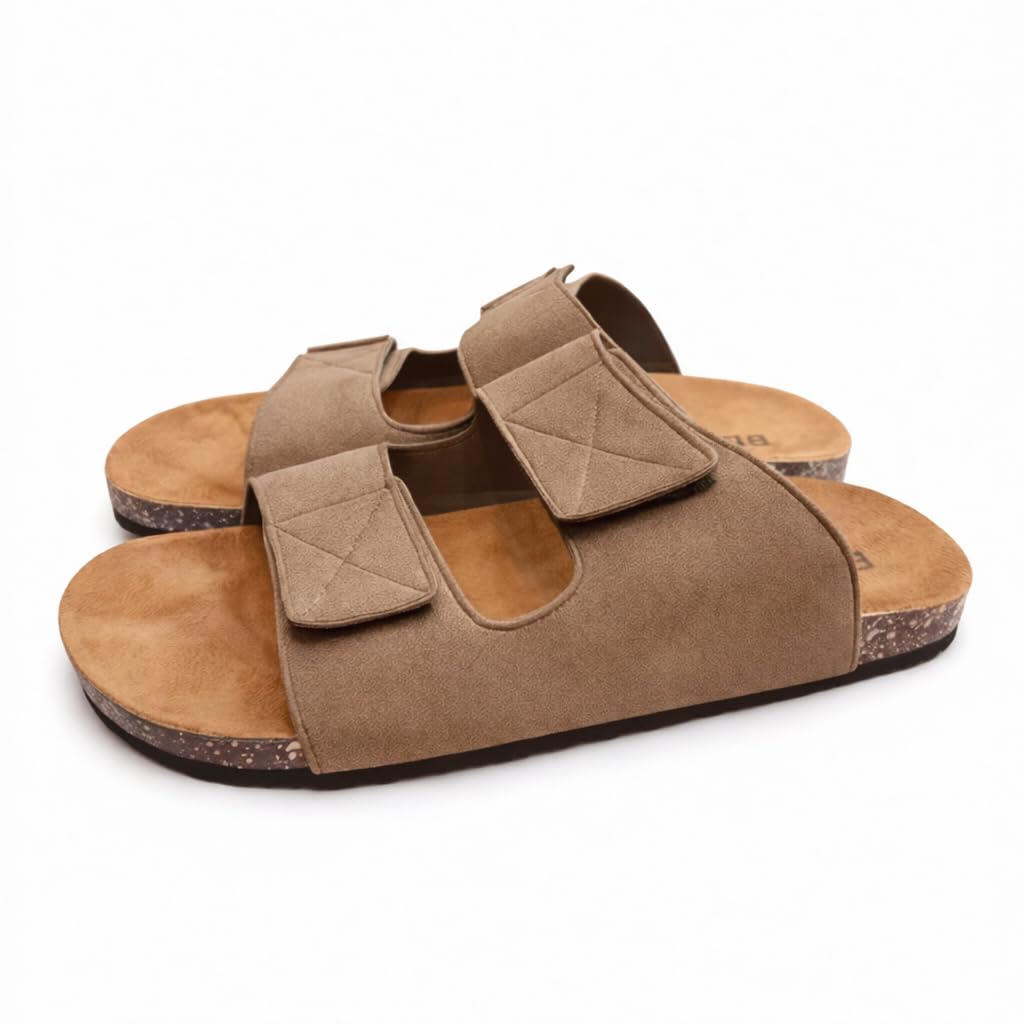 Men genuine leather slipper fashion casual look - Anti-slip  -  Code 117