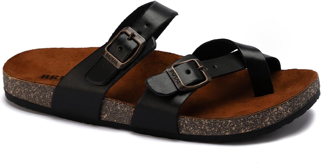 Men genuine leather slipper fashion casual look - Anti-slip - Code 100