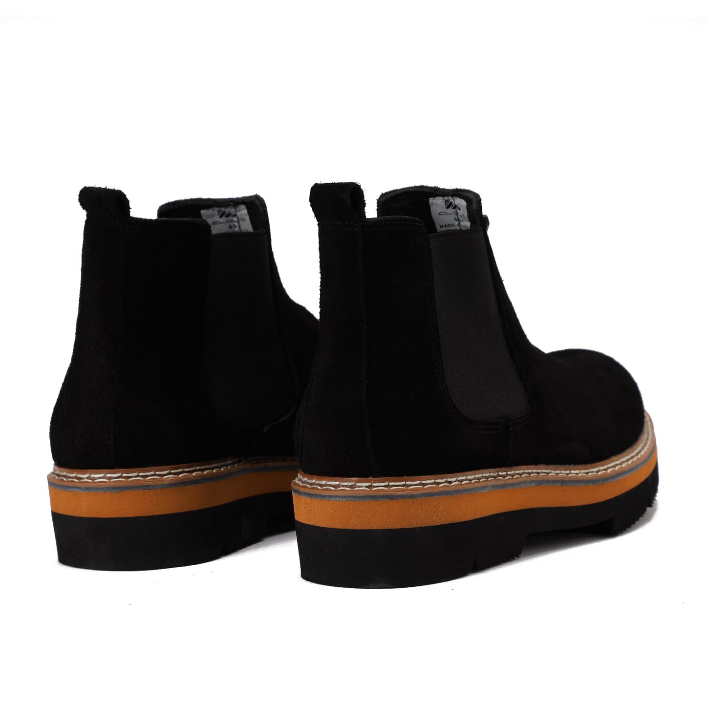 Stylish and distinctive men's half-boots made of suede with a slip-resistant rubber sole.