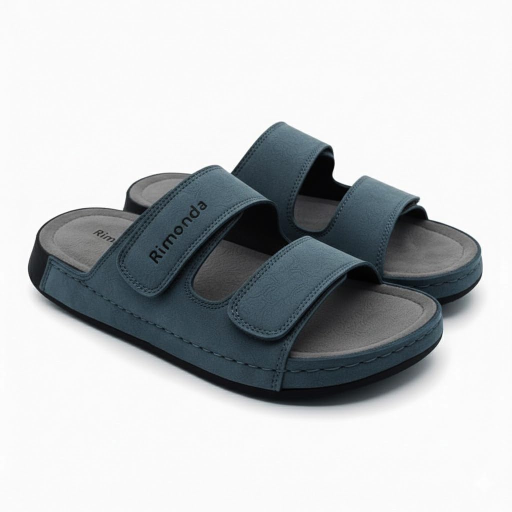 Men genuine leather slipper fashion casual look - Anti-slip-  Code M35