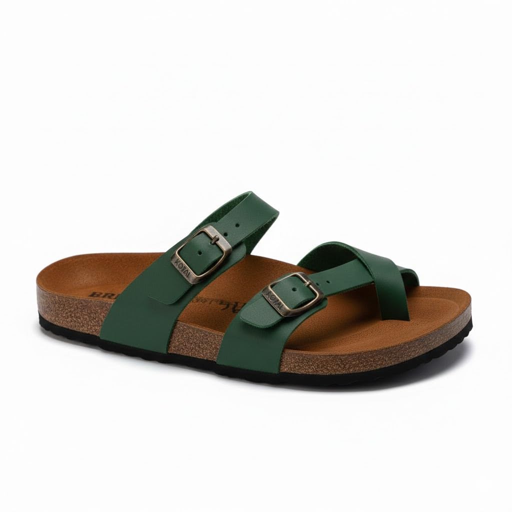 Men genuine leather slipper fashion casual look - Anti-slip  - Code 100