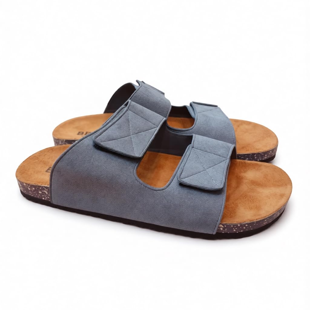 Men genuine leather slipper fashion casual look - Anti-slip  -  Code 117