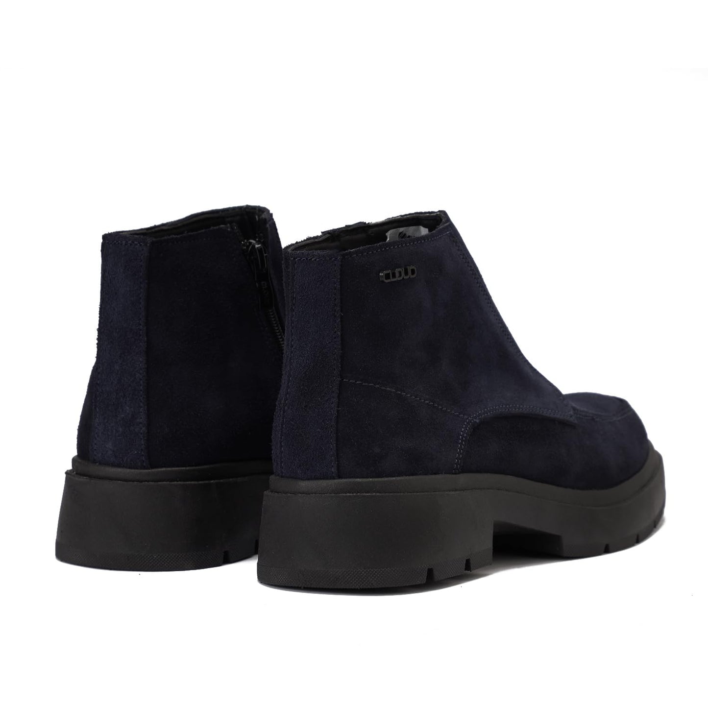 Men's half-boot with a distinctive zipper, made from elegant genuine suede leather and featuring a slip-resistant Turkish rubber sole.