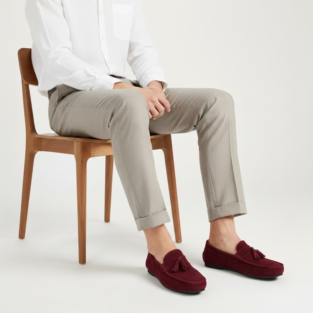Men’s suede loafers – modern moccasin design, lightweight and extremely comfortable for daily and casual wear.   - S30