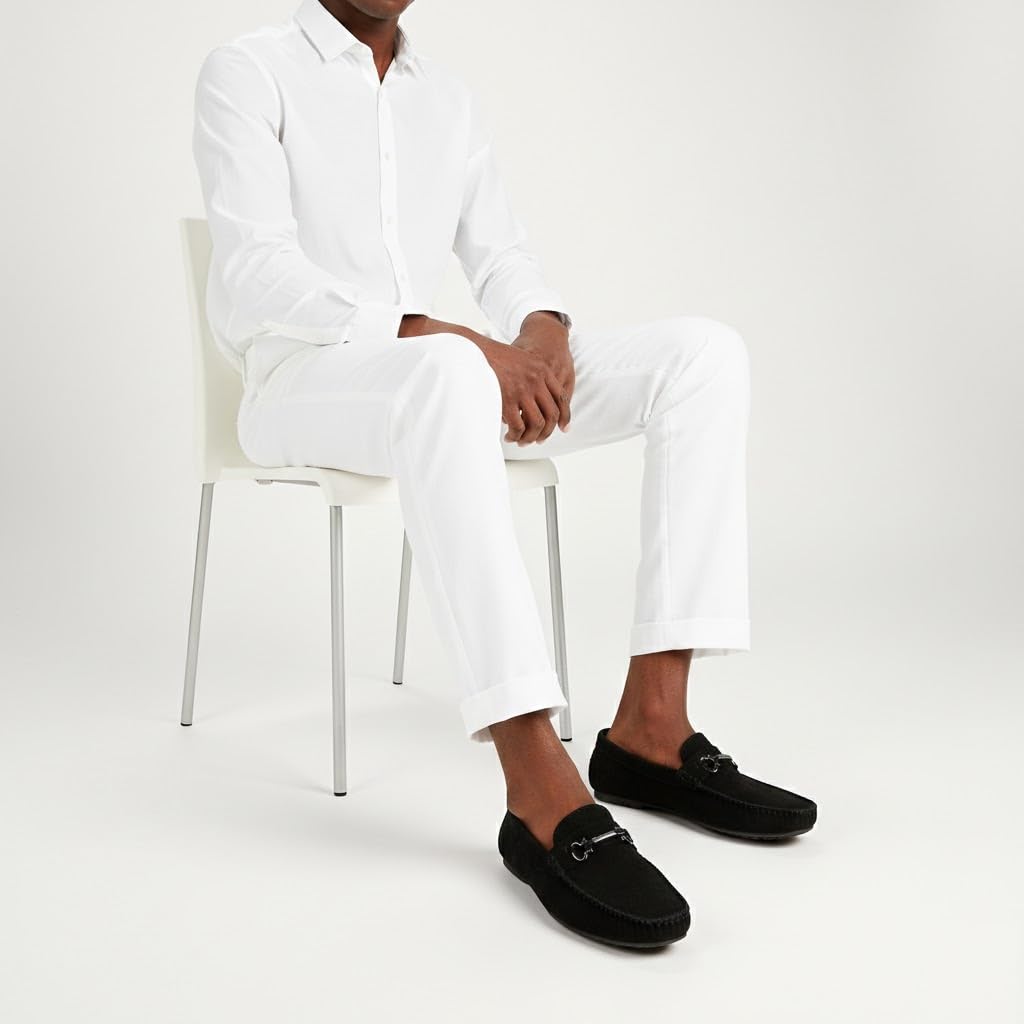 Men’s suede loafers – modern moccasin design, lightweight and extremely comfortable for daily and casual wear.   - S4