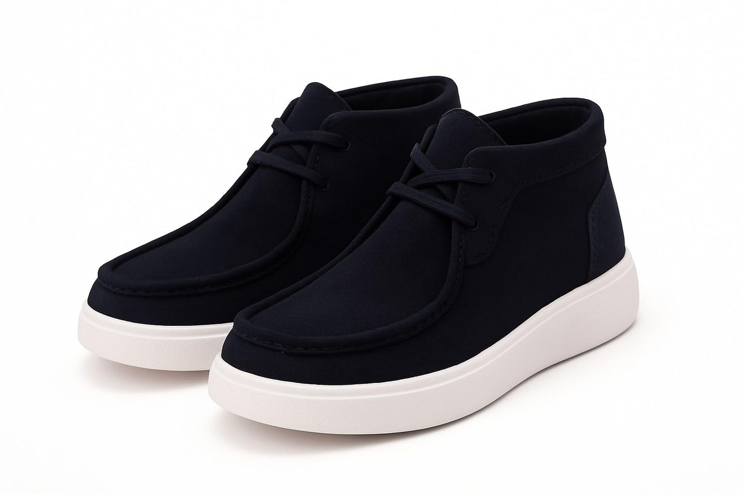 Men's elegant lace-up shoes made of genuine suede leather - equipped with a comfortable Turkish rubber sole