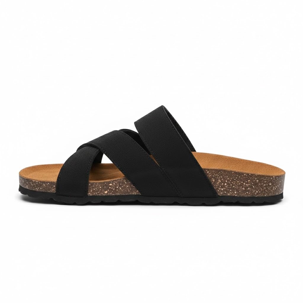 Men genuine leather slipper fashion casual look - Anti-slip  - Code 3010