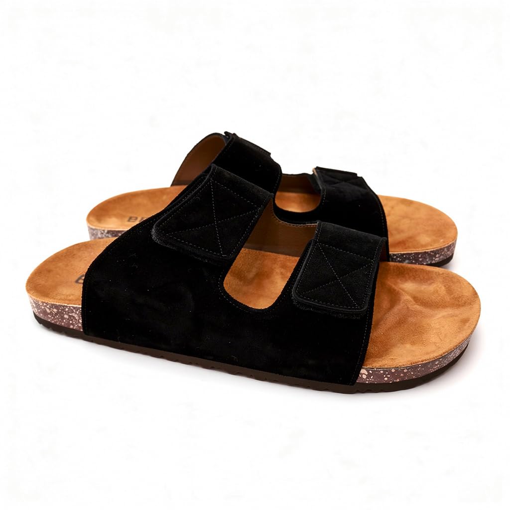 Men genuine leather slipper fashion casual look - Anti-slip  -  Code 117
