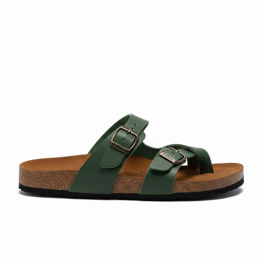 Men genuine leather slipper fashion casual look - Anti-slip  - Code 100