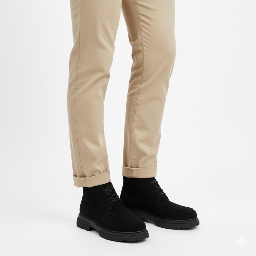 Stylish men's shoes made of suede - equipped with a comfortable Turkish rubber sole - available in various colors and sizes